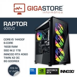 Desktop Gaming RAPTOR-60i5V2 I5 14400F 16GB RAM 1TB SSD W11
